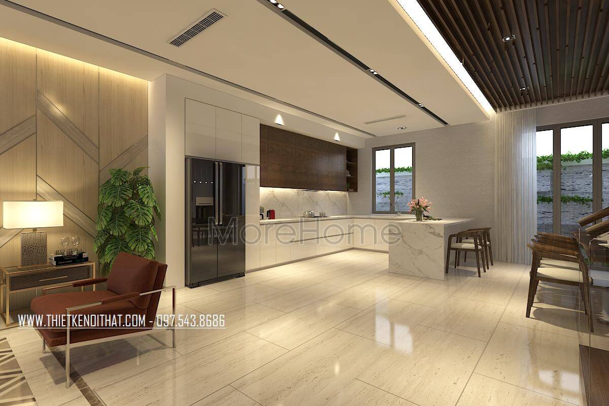 Thiết kế nội thất phòng bếp hiện đại, đơn giản cho nhà phố, chung cư, biệt thự. Thiết kế nội thất phòng bếp